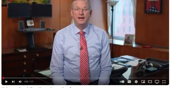 Screenshot from Youtube of Doug Collins address to veterans about VA benefits